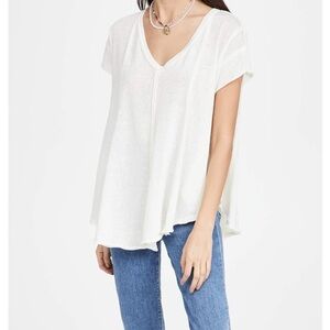 Free People Sammie Tee Large Ivory